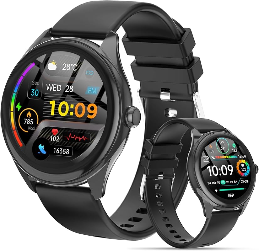 DIVOAZBVO Touchscreen Smartwatch Waterproof Bluetooth Black