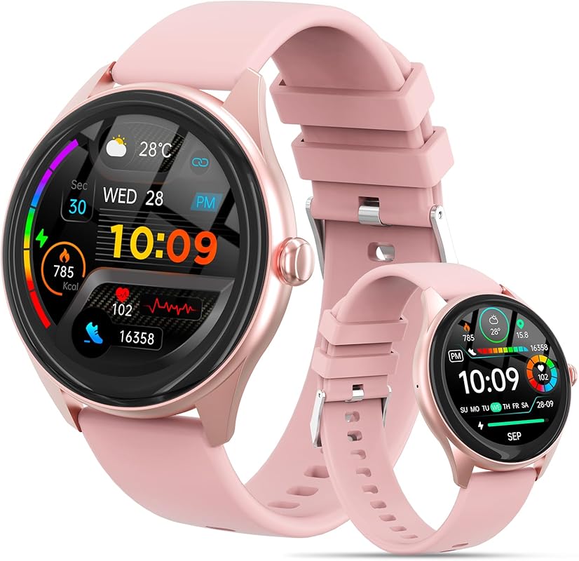 DIVOAZBVO Touchscreen Smartwatch Waterproof Bluetooth Pink